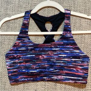 Lululemon Time To Sweat Bra Sz 6 B C Hinshu Alpine White Multi